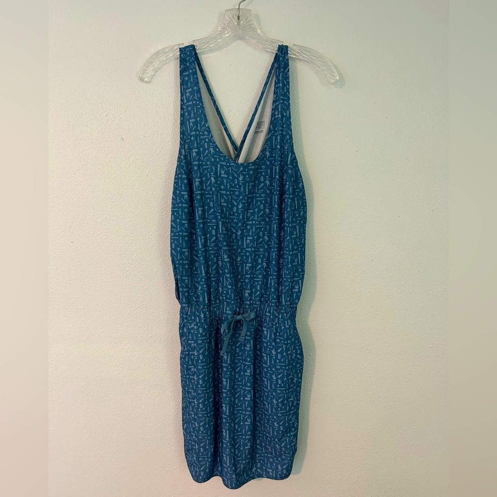 Patagonia Blue Print Fleetwith Dress Size M